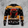 Black Cat Hello Darkness Ugly Christmas Sweater