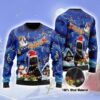 Black Cat On Christmas Night Ugly Christmas Sweater