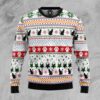Black Cat Pattern Ugly Christmas Sweater