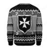 Black Gray Christmas Knights Hospitaller Gearhomies For Unisex Ugly Christmas Sweater