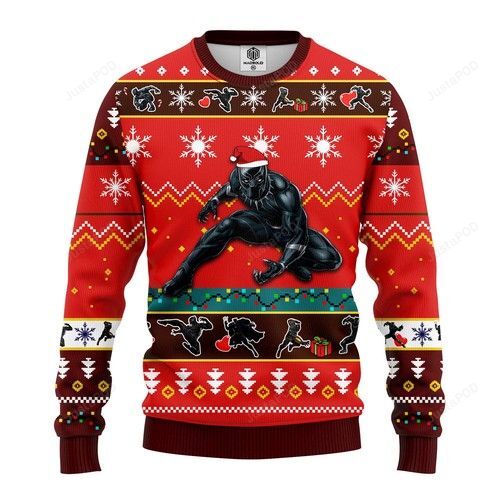 Black Panther Ugly Christmas Sweater Black Panther Ugly Christmas Sweater
