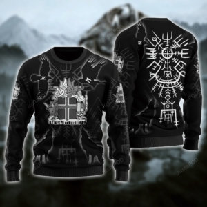 Black Viking Ugly Christmas Sweater