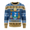 Blue Brown Christmas Pius Xll Coat Of Arms Gearhomies For Unisex Ugly Christmas Sweater