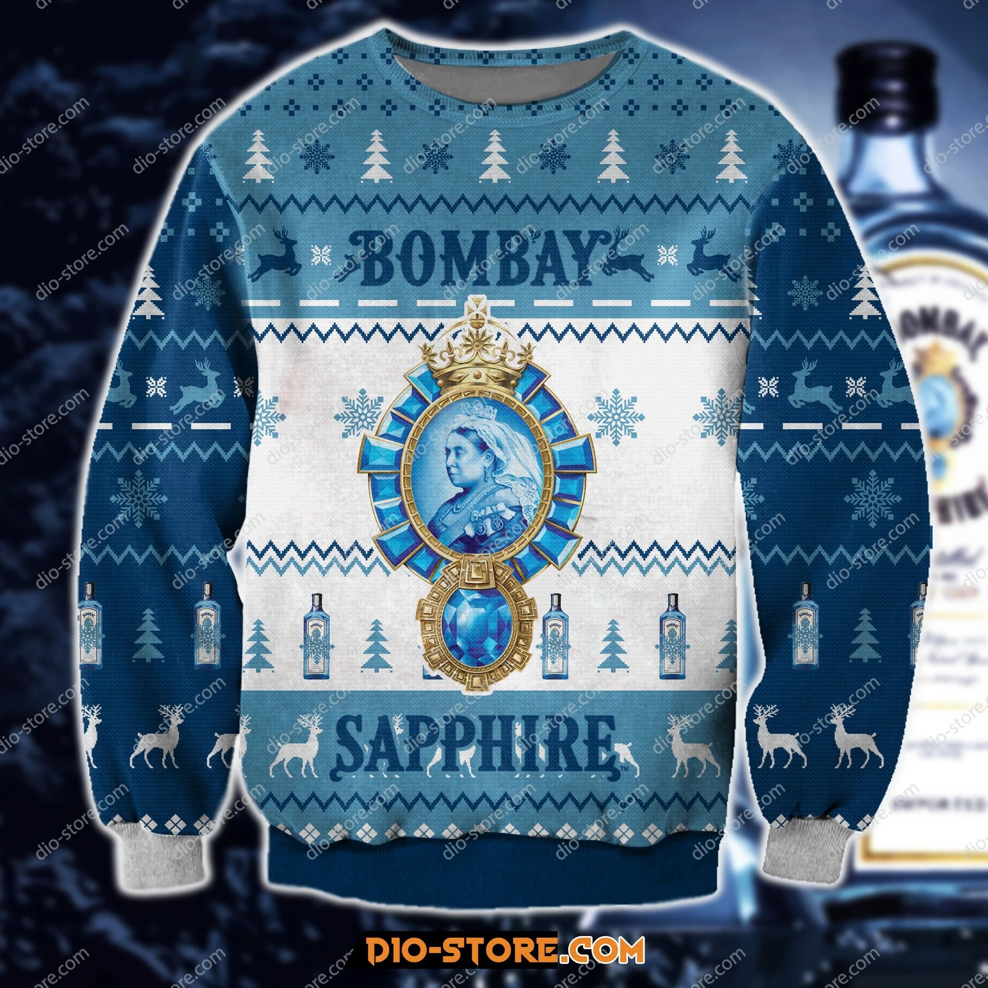 Bombay sapphire knitting pattern 3d print ugly christmas sweater Bombay sapphire knitting pattern 3d print ugly christmas sweater