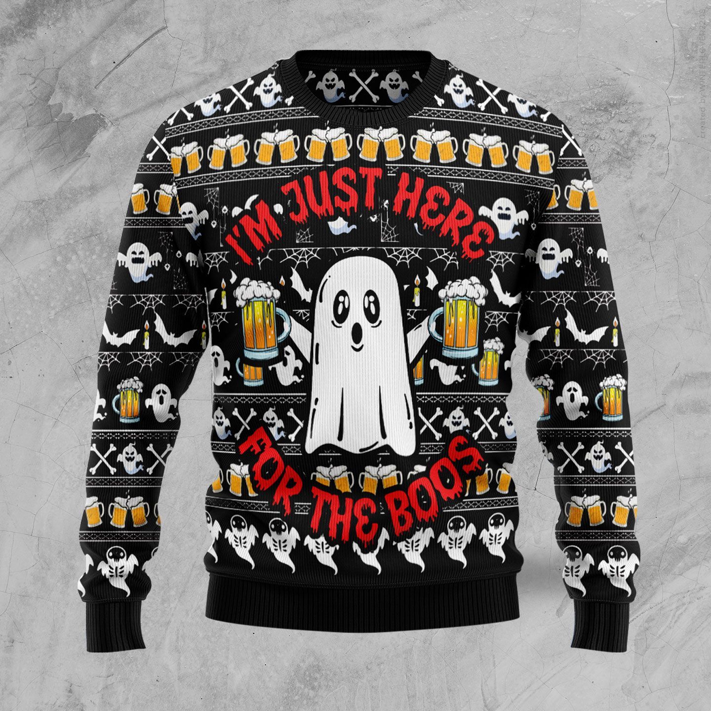 Boo Beer I’m Just Here For The Boos For Unisex Ugly Christmas Sweater Boo Beer I’m Just Here For The Boos For Unisex Ugly Christmas Sweater