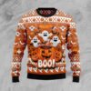 Boo Pumpkin Ugly Christmas Sweater