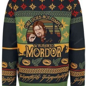 Boromir One Does Not Simply Walk Into Mordor Ugly Christmas Sweater Boromir One Does Not Simply Walk Into Mordor Ugly Christmas Sweater
