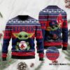 Boston Red Sox Grogu Baby Yoda Hug Logo Ugly Christmas Sweater