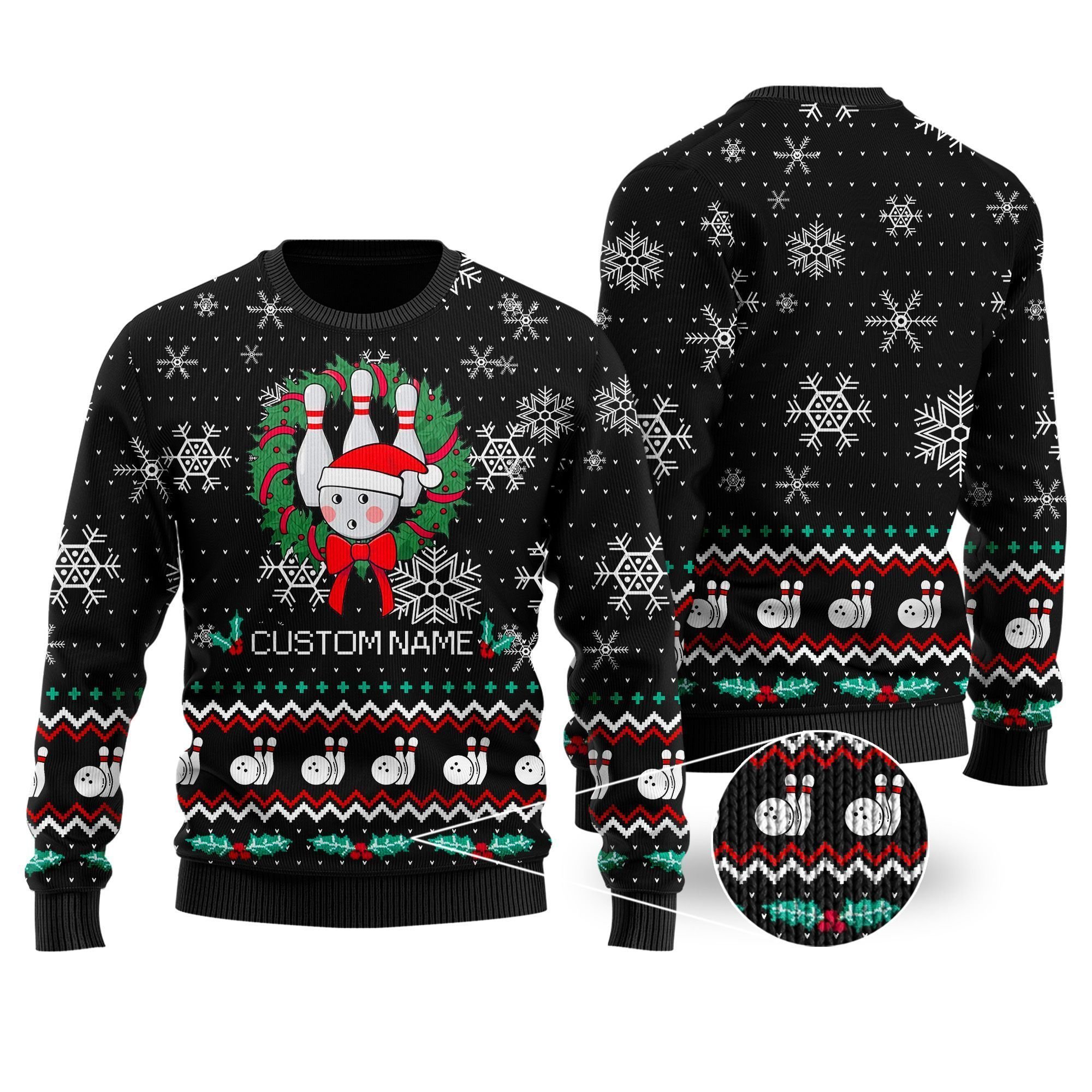 Bowling Christmas Snowflakes Personalized Gifts For Bowlers Sport Lovers Ugly Christmas Sweater Bowling Christmas Snowflakes Personalized Gifts For Bowlers Sport Lovers Ugly Christmas Sweater