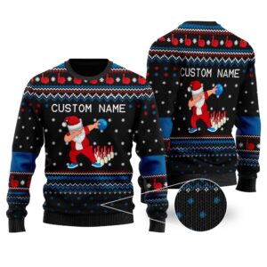 Bowling Image Cool Noel Pattern Personalized Gifts For Bowlers Sport Lovers Ugly Christmas Sweater