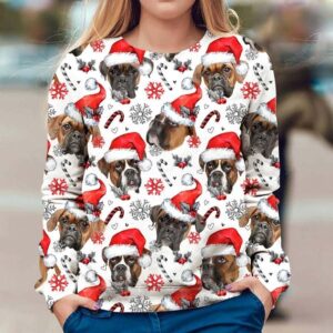 Boxer Xmas Decor Ugly Sweater