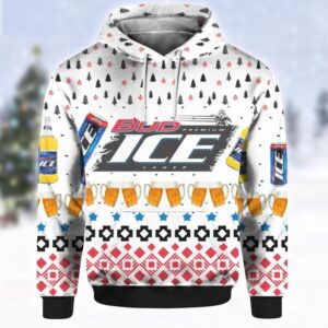 Bud Ice Beer Ugly Christmas Sweater