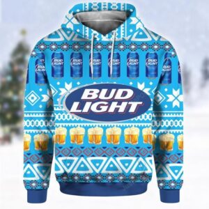 Bud Light Beer Print Ugly 3D All Over Printed Hoodie