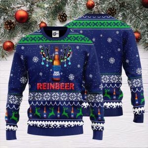 Bud Light Reinbeer Christmas Ugly Sweater