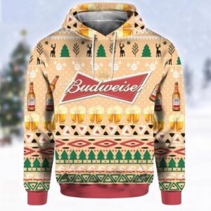 Budweiser Beer Bottle Print Ugly 3D All Over Printed Hoodie