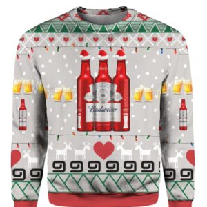 Budweiser Beer Red Ugly Christmas Sweater