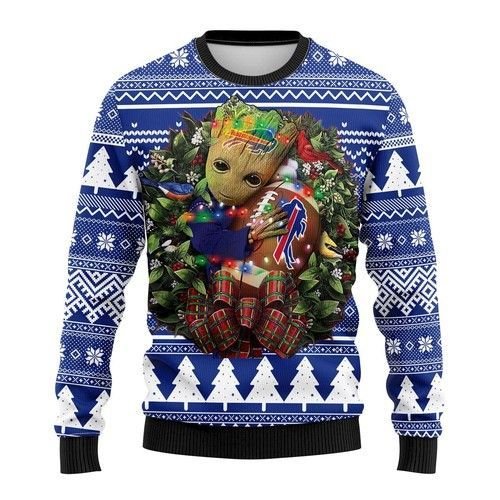Buffalo Bills Groot Hug Ugly Christmas Sweater Buffalo Bills Groot Hug Ugly Christmas Sweater
