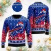 Buffalo Bills Symbol Wearing Santa Claus Hat Ho Ho Ho Custom Personalized Ugly Christmas Sweater