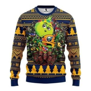 Buffalo Sabres Grinch Hug For Unisex Ugly Christmas Sweater