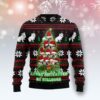 Bulldog Pine Tree Christmas Easyly Distracted By Bulldogs Ugly Christmas Sweater