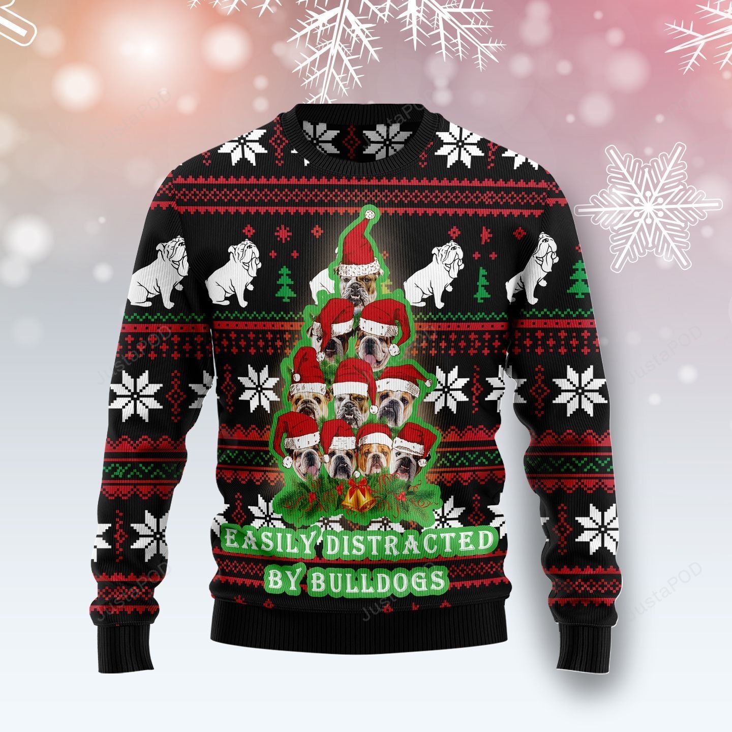 Bulldog Pine Tree Christmas Easyly Distracted By Bulldogs Ugly Christmas Sweater Bulldog Pine Tree Christmas Easyly Distracted By Bulldogs Ugly Christmas Sweater