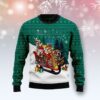 Bulldog Sleigh Drive Ugly Christmas Sweater