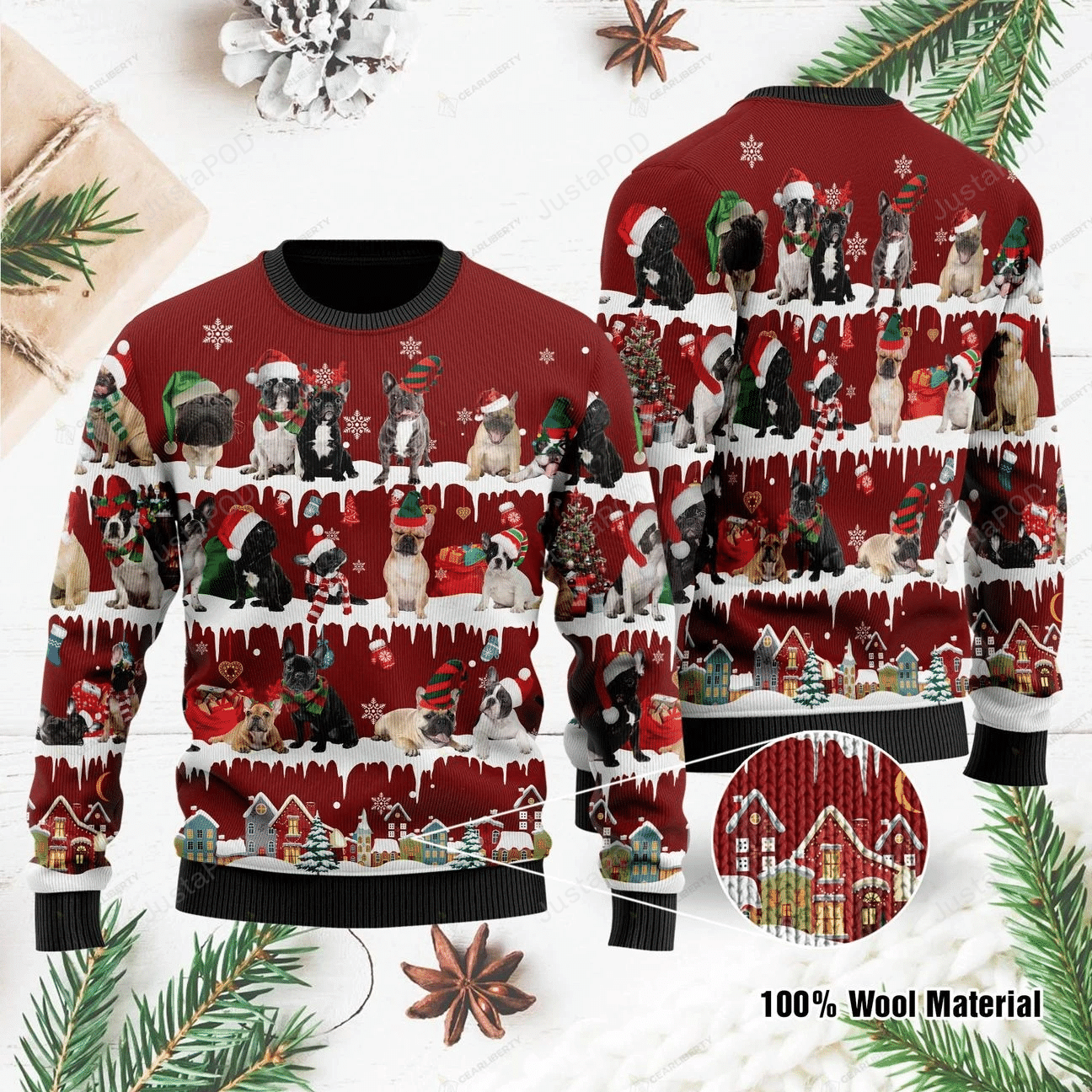 Bulldog Ugly Christmas Sweater Bulldog Ugly Christmas Sweater