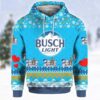 Busch Light Beer Print Ugly Christmas 3D All Over Printed Hoodie