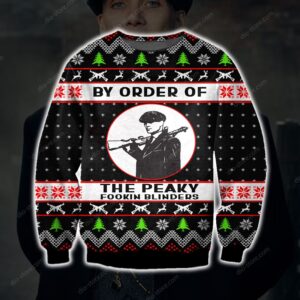 By Order Of The Peaky Blinders Knitting Pattern 3D Print Ugly Sweater Hoodie CINT10535
