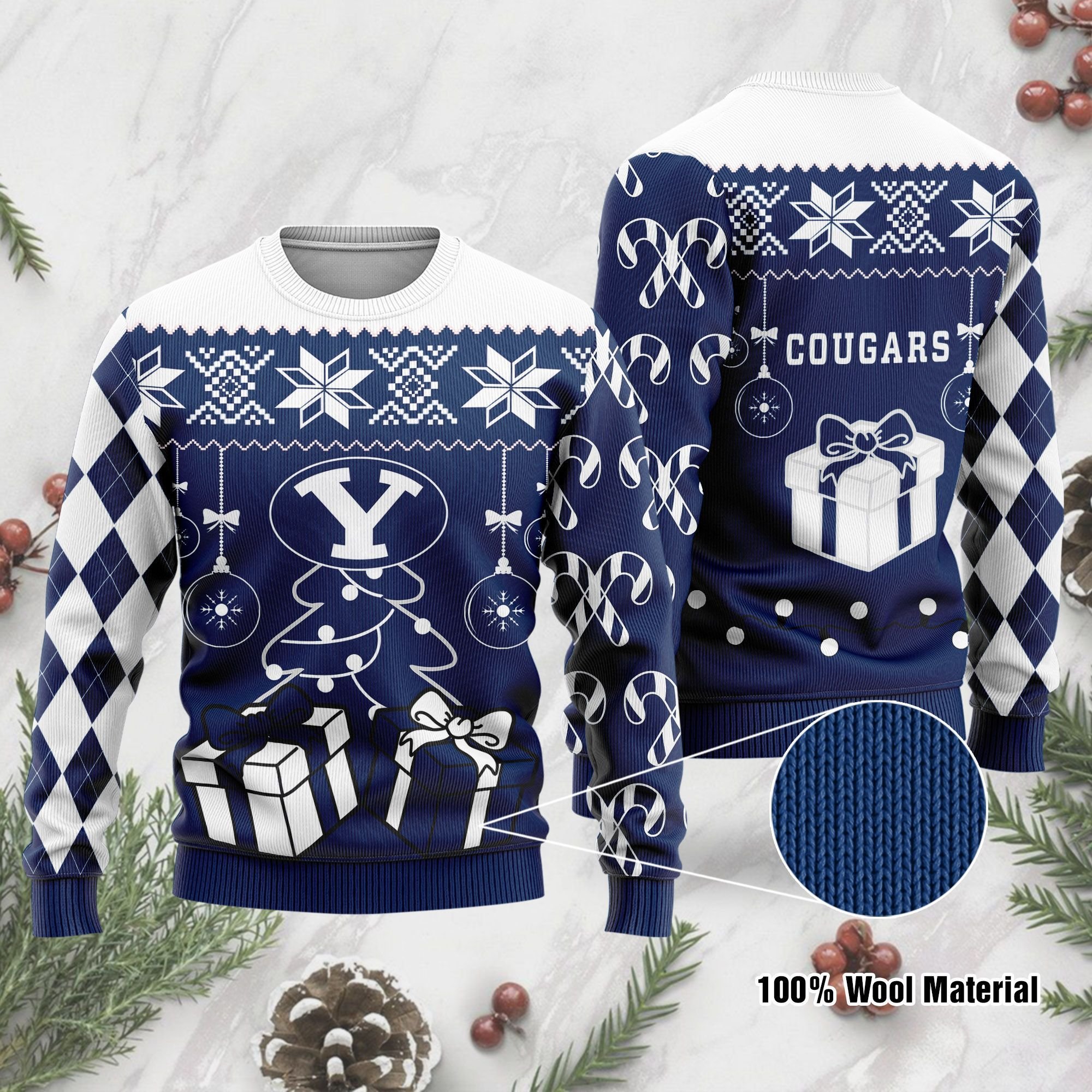 BYU Cougars Funny Ugly Christmas Sweater BYU Cougars Funny Ugly Christmas Sweater