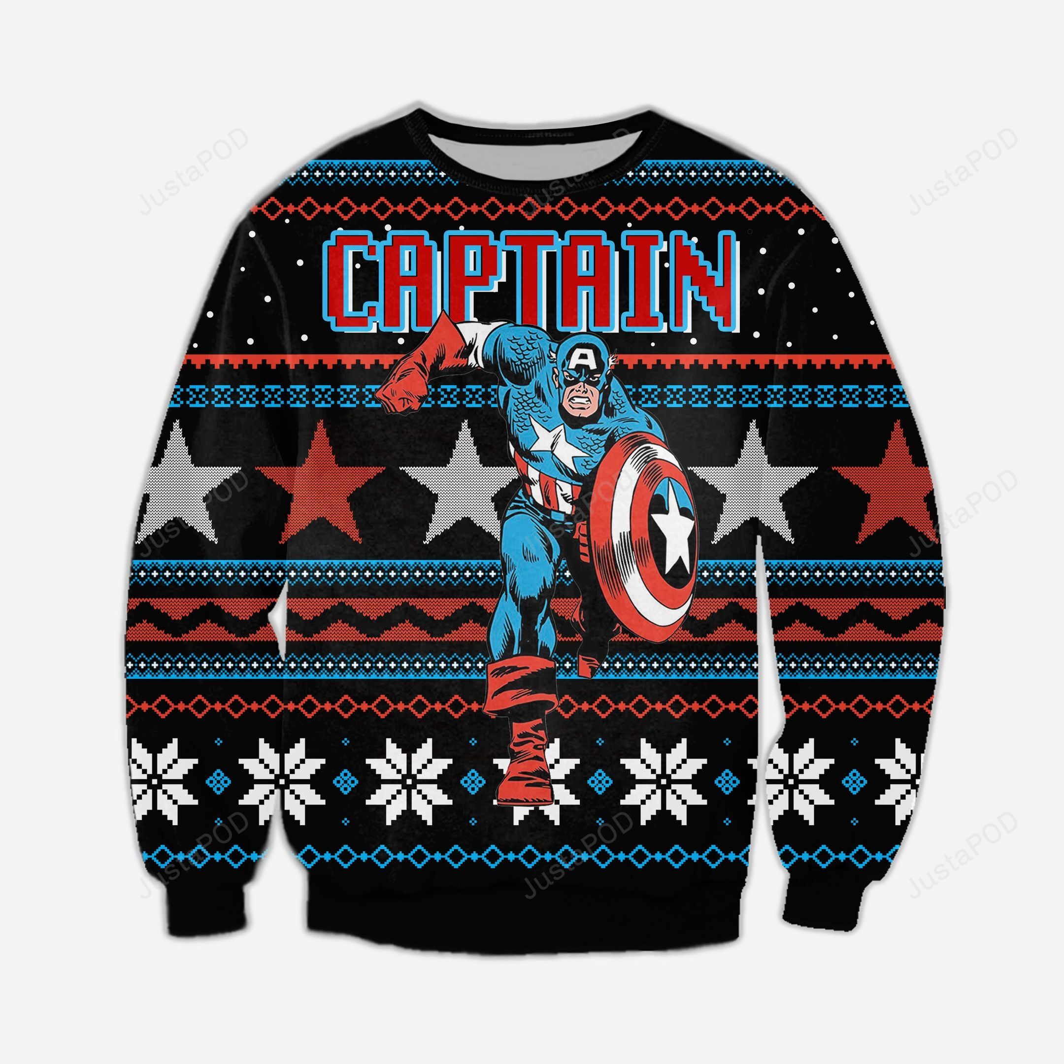 Captain America Ugly Christmas Sweater Captain America Ugly Christmas Sweater