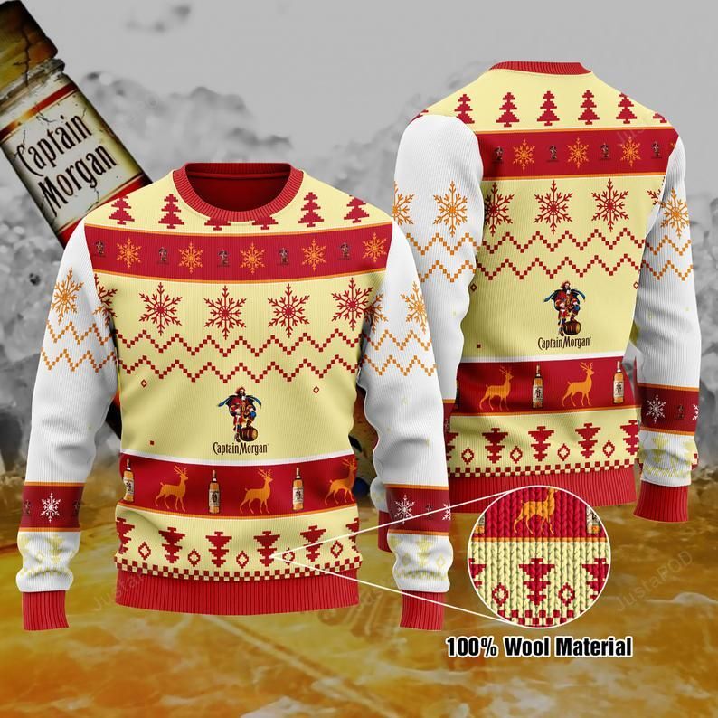 Captain Morgan Christmas For Unisex Ugly Christmas Sweater Captain Morgan Christmas For Unisex Ugly Christmas Sweater