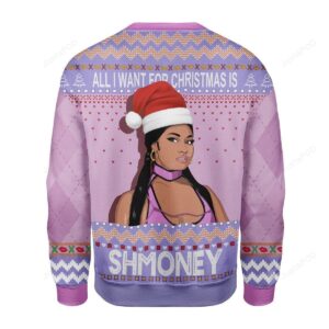 Cardi B All I Want For Christmas Is Shmoney Ugly Christmas Sweater