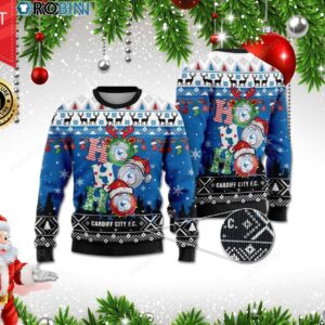 Cardiff City F.C Ho Ho Ho Ugly Christmas Sweater