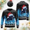Carolina Panthers Symbol Wearing Santa Claus Hat Ho Ho Ho Custom Personalized Ugly Christmas Sweater
