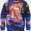 Cat And Pizza Ugly Christmas Sweater