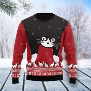 Cat Awesome Ugly Christmas Sweater