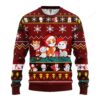 Cat Cartoon Cute Noel Mc Ugly Christmas Red Brown