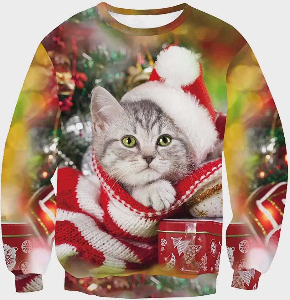 Cat Christmas Ugly Christmas Sweater Cat Christmas Ugly Christmas Sweater