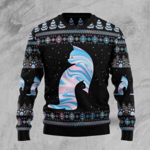 Cat Hologram Cat Lover Ugly Christmas Sweater