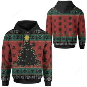 Cat Tree Christmas Ugly 3D All Over Print Hoodie