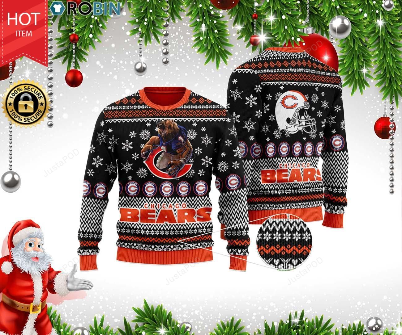 Chicago Bears Fooball Ugly Christmas Sweater Chicago Bears Fooball Ugly Christmas Sweater