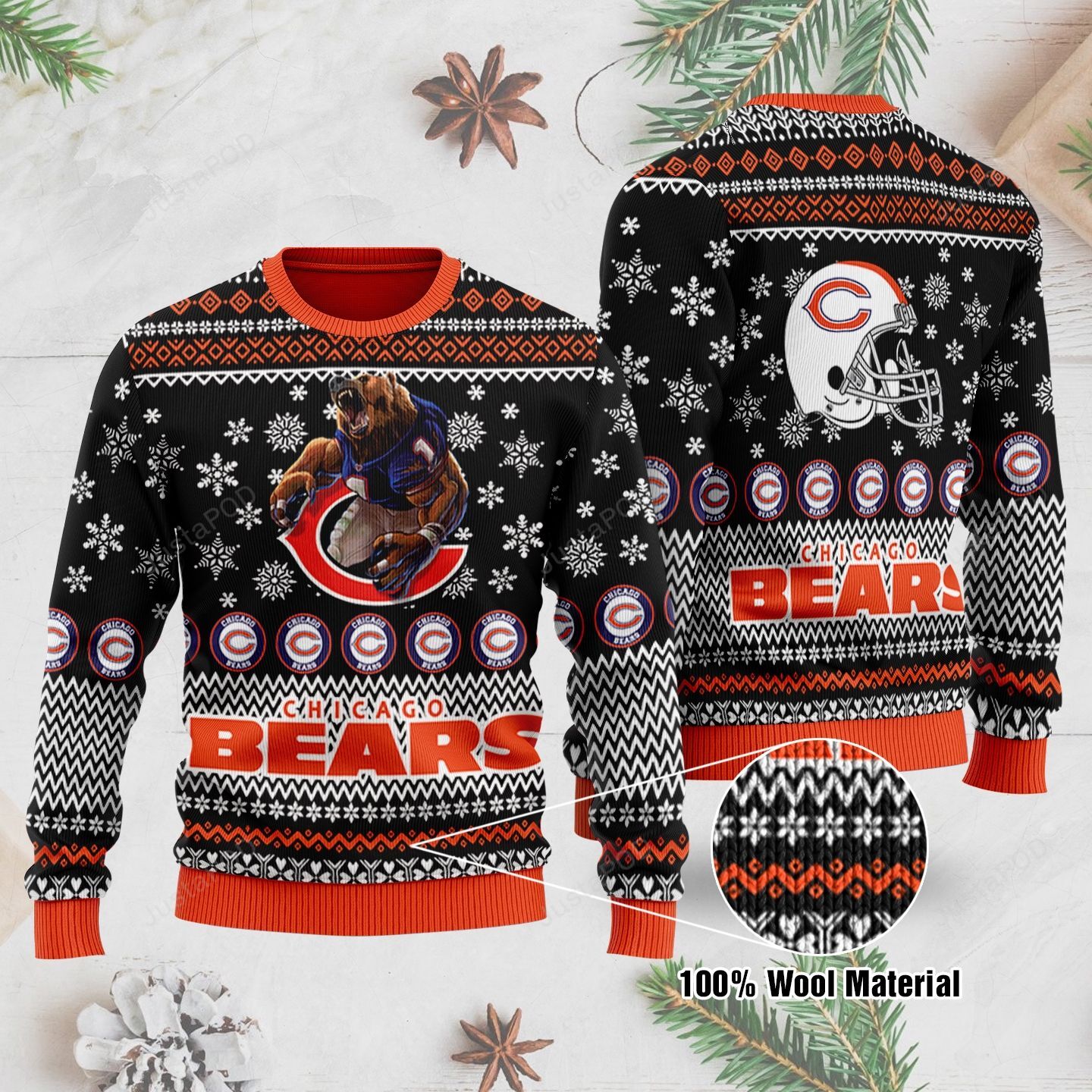 Chicago Bears Football 3d Ugly Christmas Sweater Chicago Bears Football 3d Ugly Christmas Sweater
