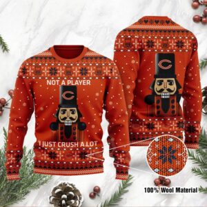 Chicago Bears I Am Not A Player I Just Crush Alot Ugly Christmas Sweater