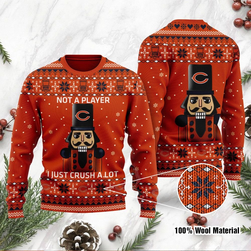 Chicago Bears I Am Not A Player I Just Crush Alot Ugly Christmas Sweater Chicago Bears I Am Not A Player I Just Crush Alot Ugly Christmas Sweater