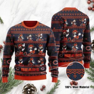 Chicago Bears Mickey Mouse Ugly Christmas Sweater