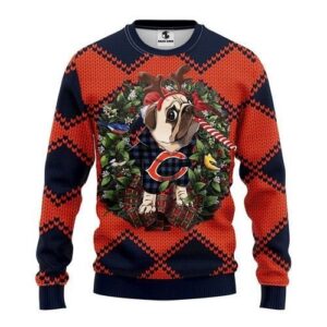 Chicago Bears Pug Dog Ugly Christmas Sweater
