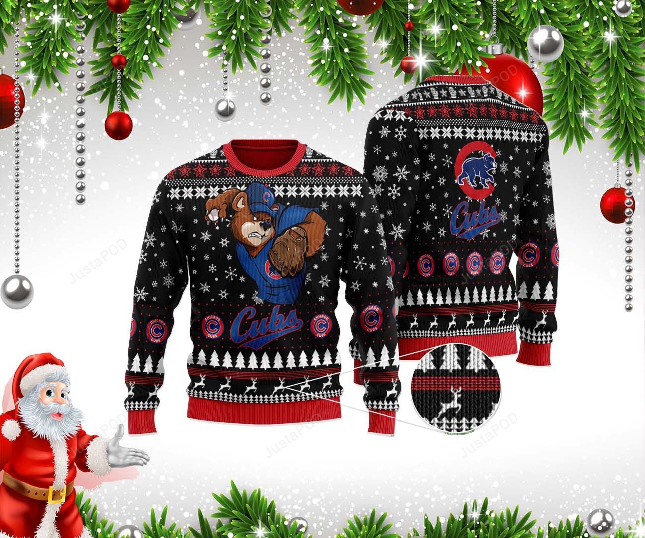 Chicago Cubs Baseball Ugly Christmas Sweater Chicago Cubs Baseball Ugly Christmas Sweater