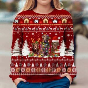 Chocolate Labrador Retriever Ugly Christmas Sweater