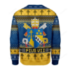 Christmas Blue Yellow Color Tree Pattern Pius VII Coat Of Arms Gearhomies For Unisex Ugly Christmas Sweater